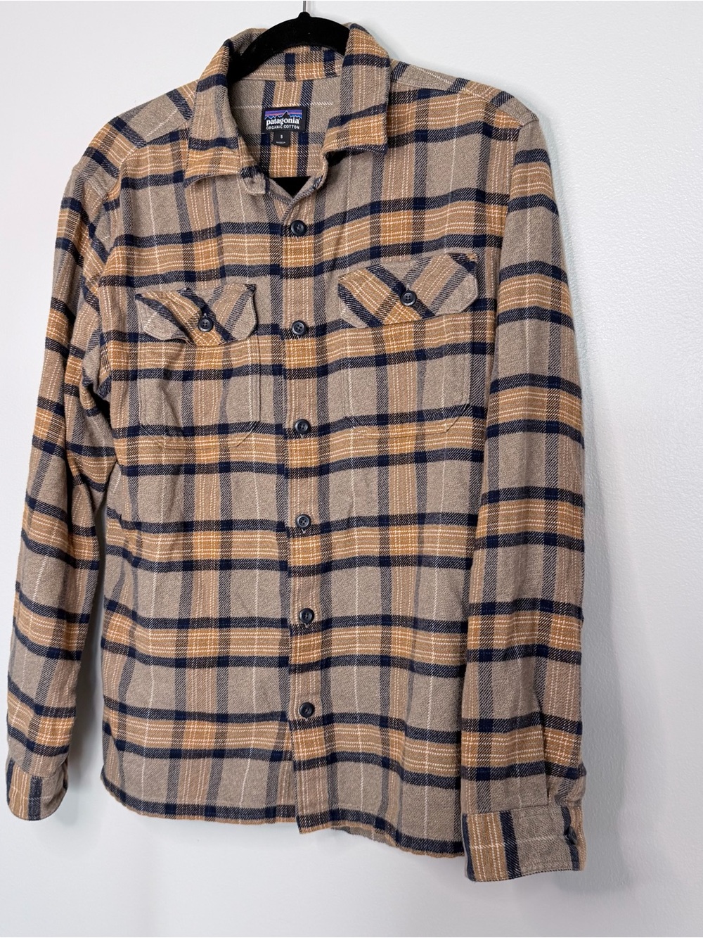 Patagonia Plaid Flannel Shirt - Black & Tan